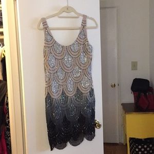Lotus threads beaded dress